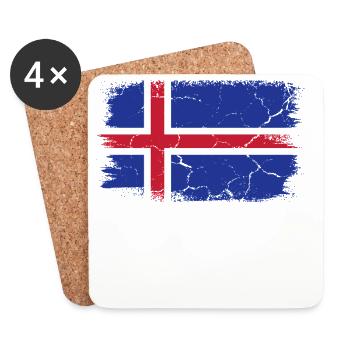 húsavík - Dessous de verre (lot de 4) - blanc - Devant