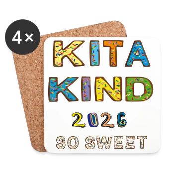 Kita Kind 2026 - Dessous de verre (lot de 4) - blanc - Devant
