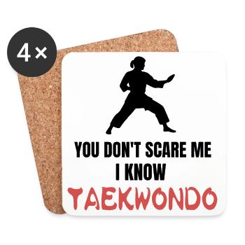 Taekwondo Martial Arts Instructor Coach - Coasters (set of 4) - white - Front