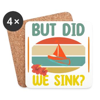 Boat saying - Coasters (set of 4) - white - Front