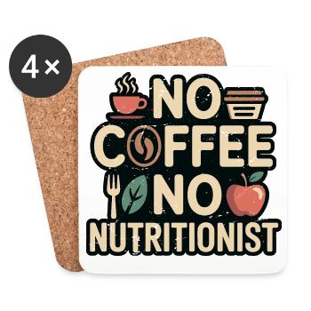 Nutritionist No Coffee Health Coach Coffee Lover - Coasters (set of 4) - white - Front