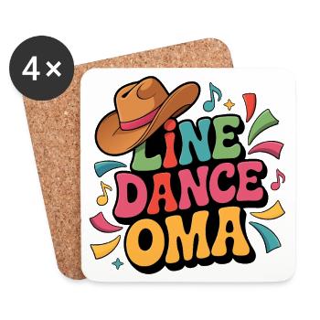 Line Dance Grandma - Coasters (set of 4) - white - Front