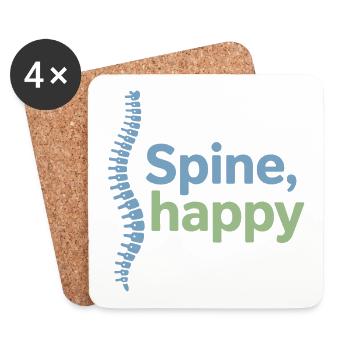 Licensed DC Clinical Neuro-Spinal Alignment Gear  - Coasters (set of 4) - white - Front