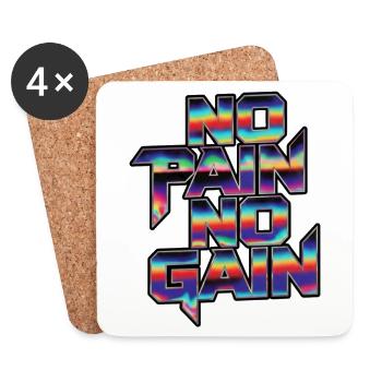 Arc-en-ciel sans douleur sans gain - Dessous de verre (lot de 4) - blanc - Devant