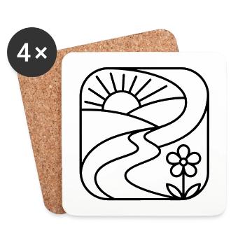 Hiking: Gift of the mountains - Coasters (set of 4) - white - Front