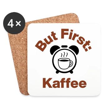 But First: Coffee First, Coffee Lover - Coasters (set of 4) - white - Front