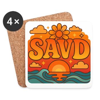 Redeemed Cross Retro Bible Christian Faith Jesus - Coasters (set of 4) - white - Front