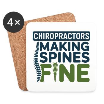 Chiropraktiker macht Spines Fine Professional DC - Untersetzer (4er-Set) - Weiß - Vorne