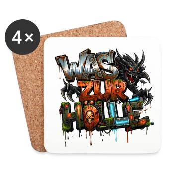 Hell, Devils & Demons Urban Street Art Graffiti - Coasters (set of 4) - white - Front