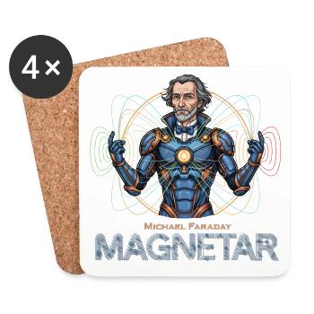 Faraday Magnetar in Rüstung - Untersetzer (4er-Set) - Weiß - Vorne