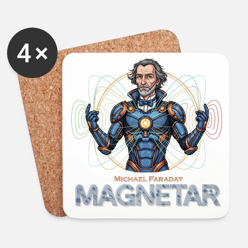 Faraday Magnetar in Rüstung - Untersetzer (4er-Set) - Weiß