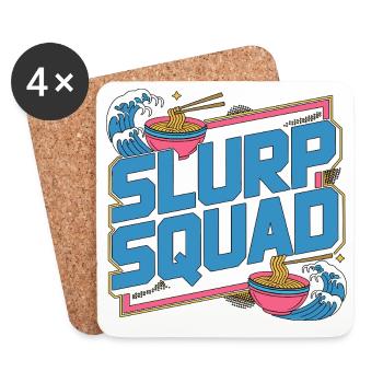 Ramen Slurp Squad Noodle Bowl Loves Japanese Food - Untersetzer (4er-Set) - Weiß - Vorne