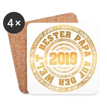 Father 2019 - Coasters (set of 4) - white - Front