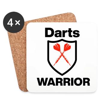 Guerrier des fléchettes – Édition Bouclier, Darts Junkie, 180 - Dessous de verre (lot de 4) - blanc - Devant