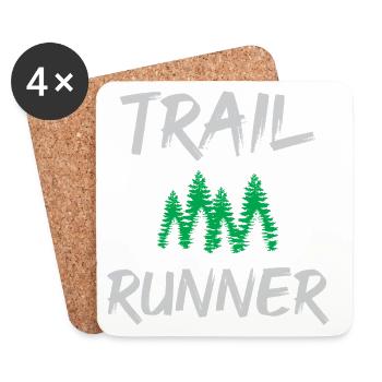 Trailrunner - Untersetzer (4er-Set) - Weiß - Vorne