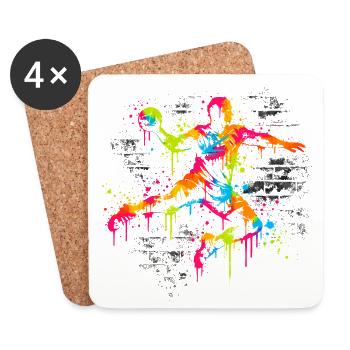 Handball Handball Player Gift Coach Saying - Coasters (set of 4) - white - Front