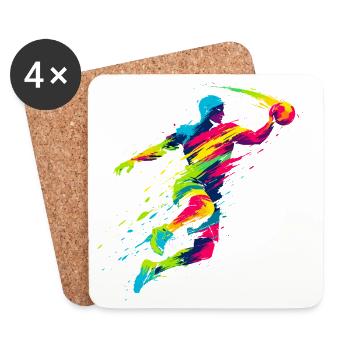 Handball Handball Player - Funny Gift - Coasters (set of 4) - white - Front