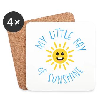 RAY_OF_SUN_BLUE - Coasters (set of 4) - white - Front