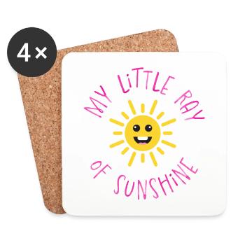 RAY_OF_SUN_PINK - Coasters (set of 4) - white - Front