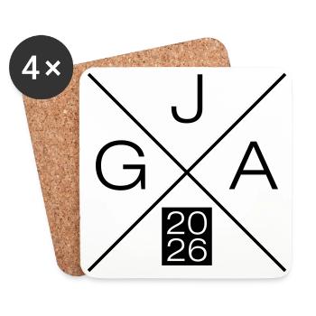 Bachelor party 2026 - Coasters (set of 4) - white - Front