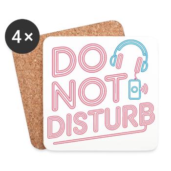 Do Not Disturb Sloth Anti Social - Coasters (set of 4) - white - Front