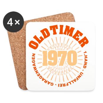 1970 - Untersetzer (4er-Set) - Weiß - Vorne