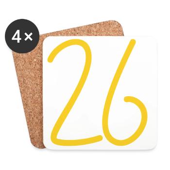 26 - Coasters (set of 4) - white - Front
