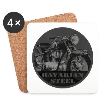 Bavarian Steel - Untersetzer (4er-Set) - Weiß - Vorne