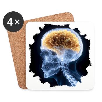 The other day at the X-ray - everything is fine - Coasters (set of 4) - white - Front