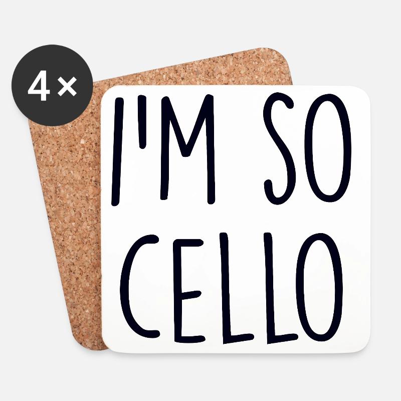 Cello Violine - Untersetzer (4er-Set) - Weiß
