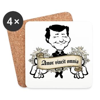 Amor vincit omnia - Coasters (set of 4) - white - Front