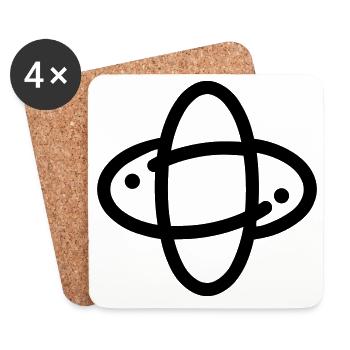 Schwerkraft - Untersetzer (4er-Set) - Weiß - Vorne