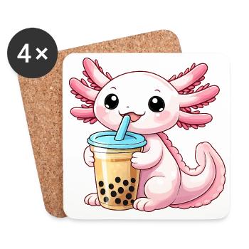 Bubble Tea Dragon Charm - Coasters (set of 4) - white - Front