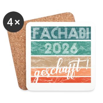 Vocational baccalaureate Fachabi 2026 completed - Coasters (set of 4) - white - Front
