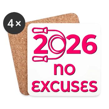 Rope Jumping 2026 - Coasters (set of 4) - white - Front