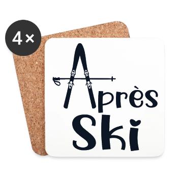 Love Après-Ski - Coasters (set of 4) - white - Front