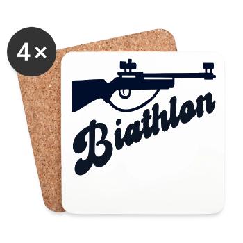 Winter Sport Biathlon - Untersetzer (4er-Set) - Weiß - Vorne