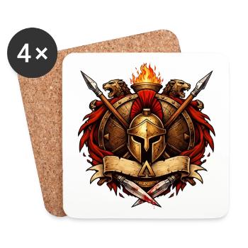 Sparta Coat of Arms - Coasters (set of 4) - white - Front
