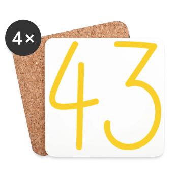 43 - Untersetzer (4er-Set) - Weiß - Vorne