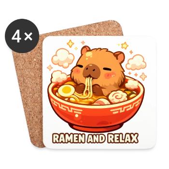 Ramen and Relax - Untersetzer (4er-Set) - Weiß - Vorne