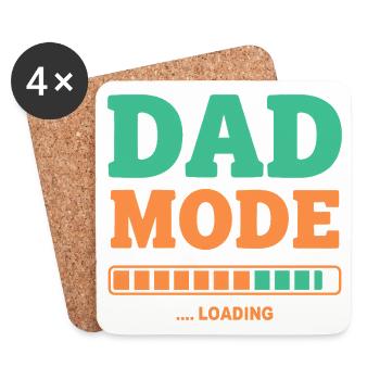 Mode papa en charge pour les futurs pères fiers - Dessous de verre (lot de 4) - blanc - Devant