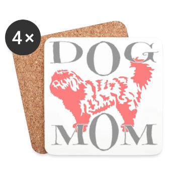 Motif Chien - Dessous de verre (lot de 4) - blanc - Devant