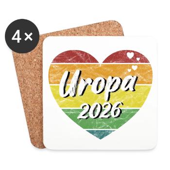 Uropa 2026 Urgroßvater werdender Uropa retro - Untersetzer (4er-Set) - Weiß - Vorne