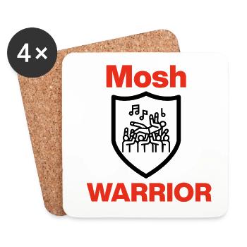 Guerrier Mosh – Légende de la fosse ! - Dessous de verre (lot de 4) - blanc - Devant