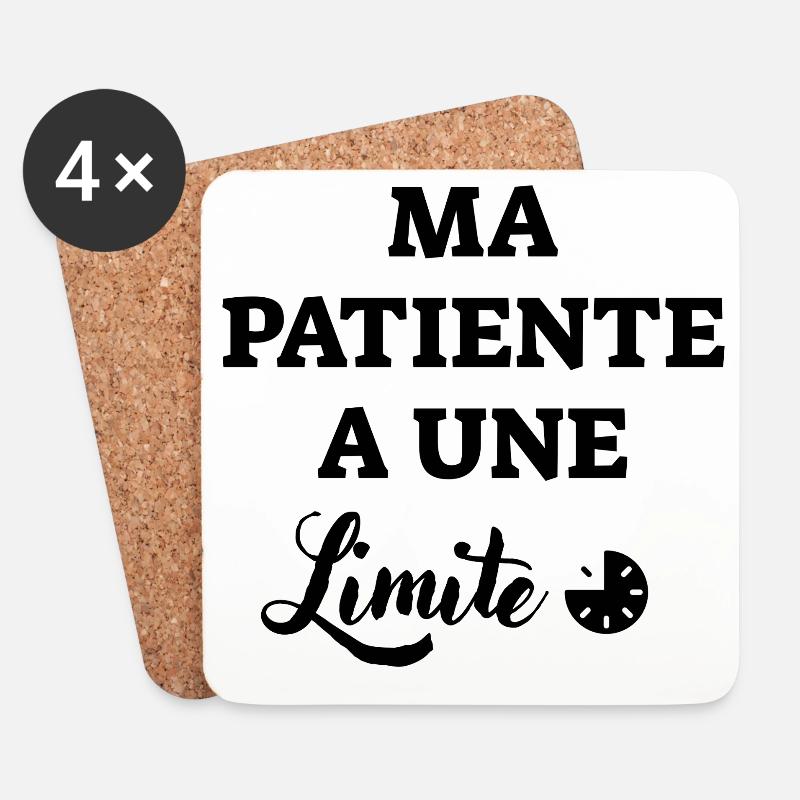 Mein Patient hat eine Grenze - Untersetzer (4er-Set) - Weiß