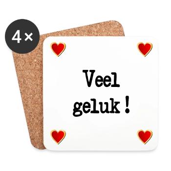 Adieu bonne chance - Dessous de verre (lot de 4) - blanc - Devant