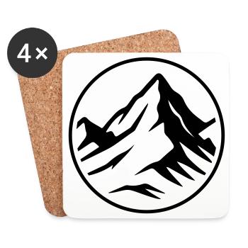 Mountain icon summit - Coasters (set of 4) - white - Front