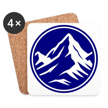 Mountain icon summit - Coasters (set of 4) - white - Front