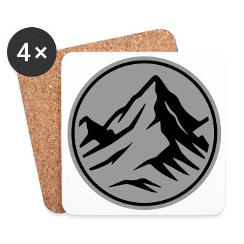 Mountain icon summit - Coasters (set of 4) - white - Front