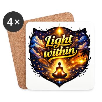 Licht im Inneren - Untersetzer (4er-Set) - Weiß - Vorne